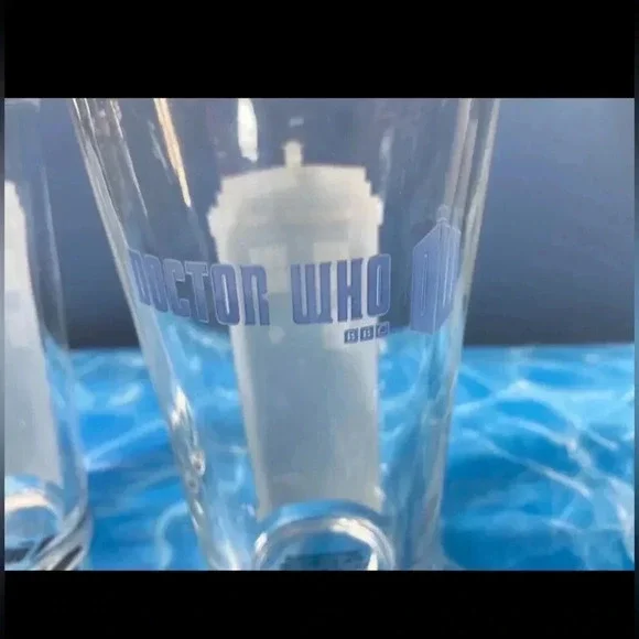 Doctor Who - Two Tardis Themed Glasses - ‼️✌️🍻 - Picture 7 of 9